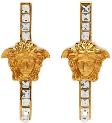 gold earrings versace|versace gold earrings price.